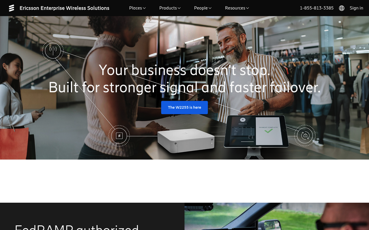 Cradlepoint website screenshot
