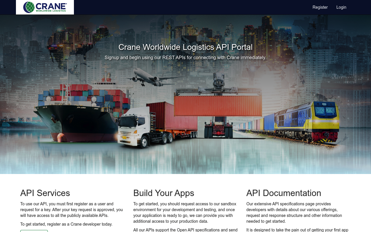 Crane Worldwide Logistics website screenshot