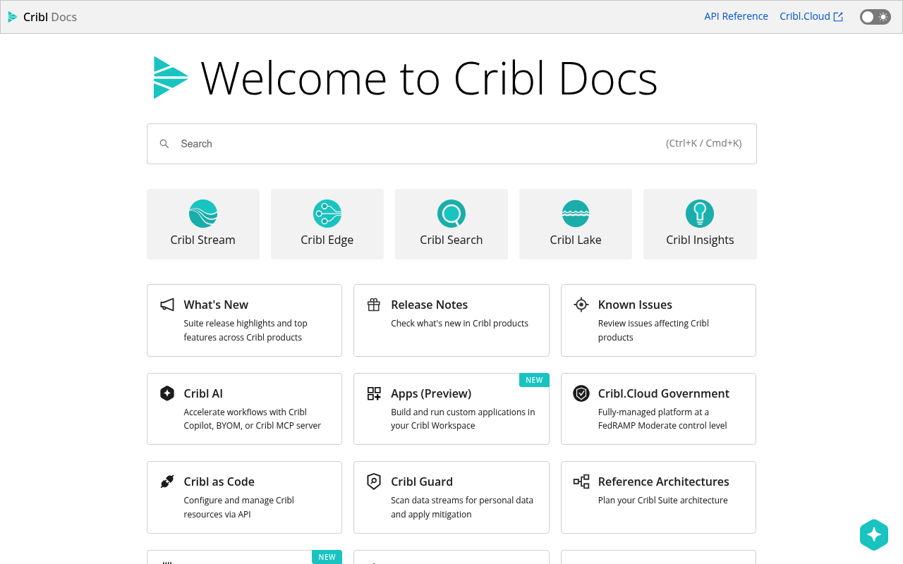 Cribl website screenshot