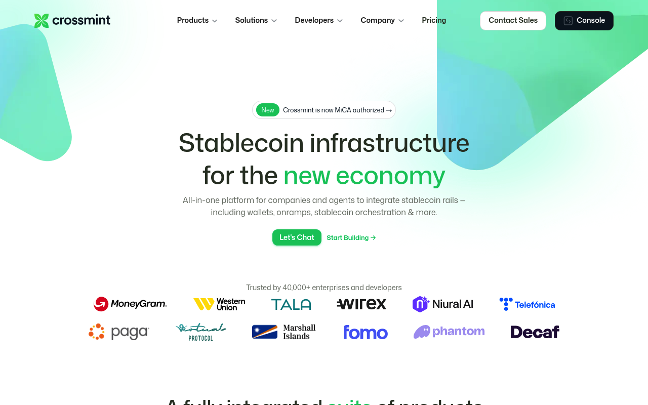 Crossmint website screenshot