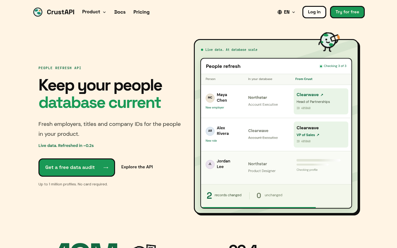 CrustAPI website screenshot