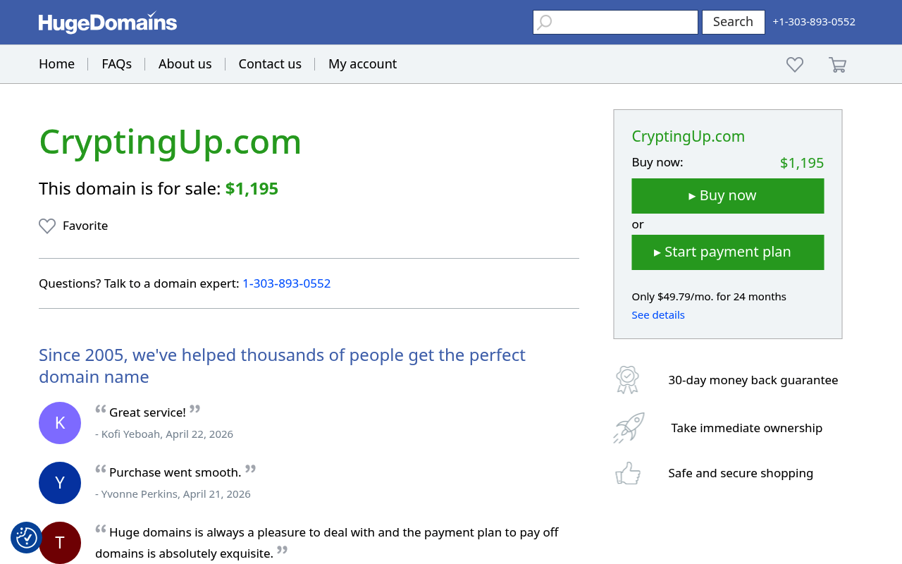 CryptingUp website screenshot