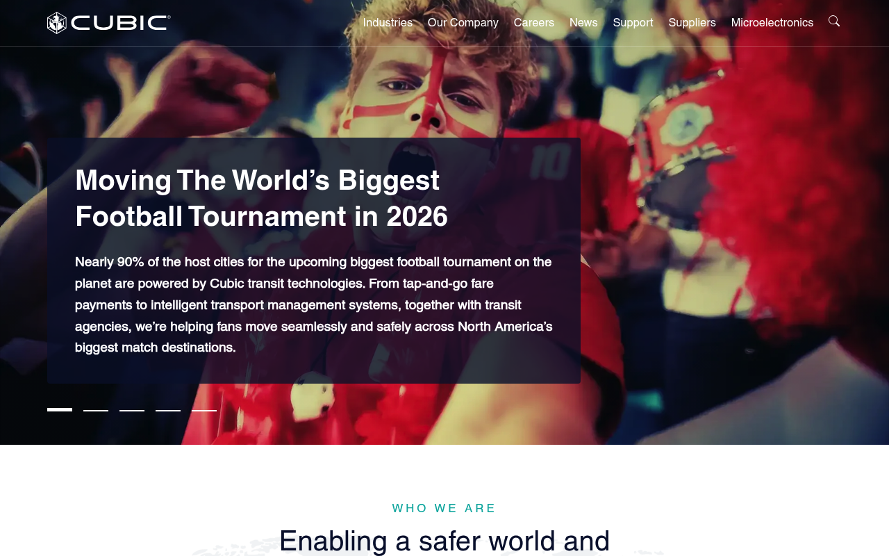 Cubic Corporation website screenshot