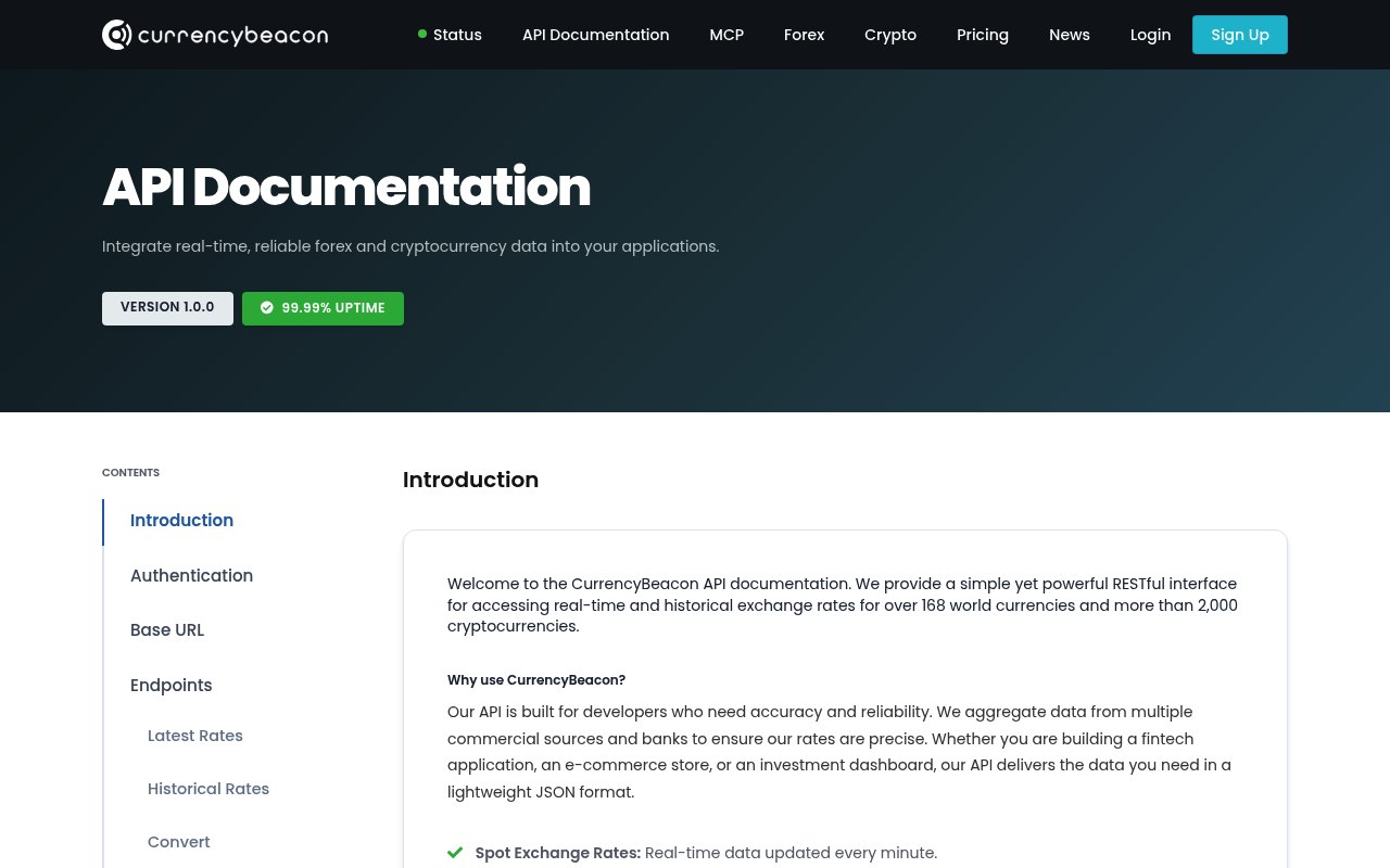 CurrencyScoop website screenshot