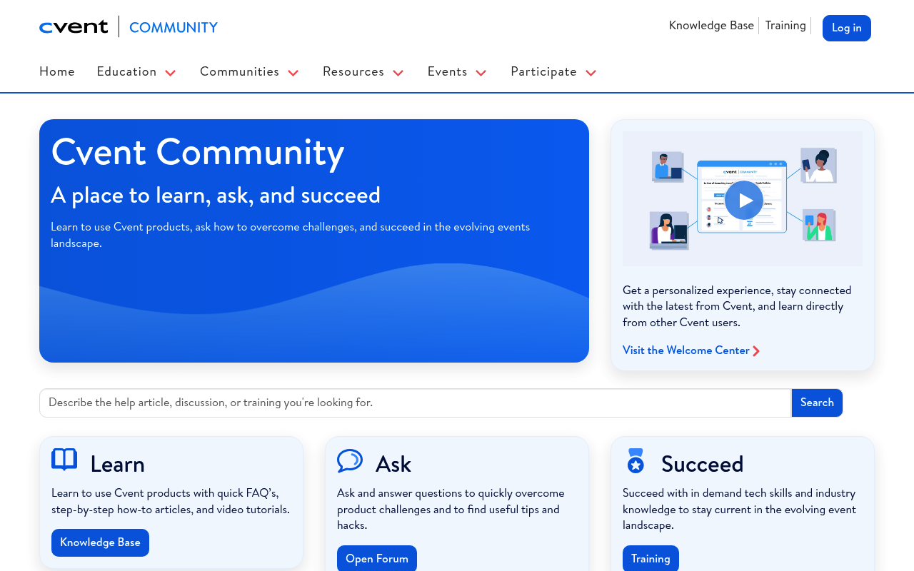 Cvent Community screenshot