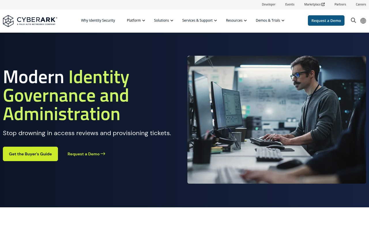 CyberArk Identity website screenshot