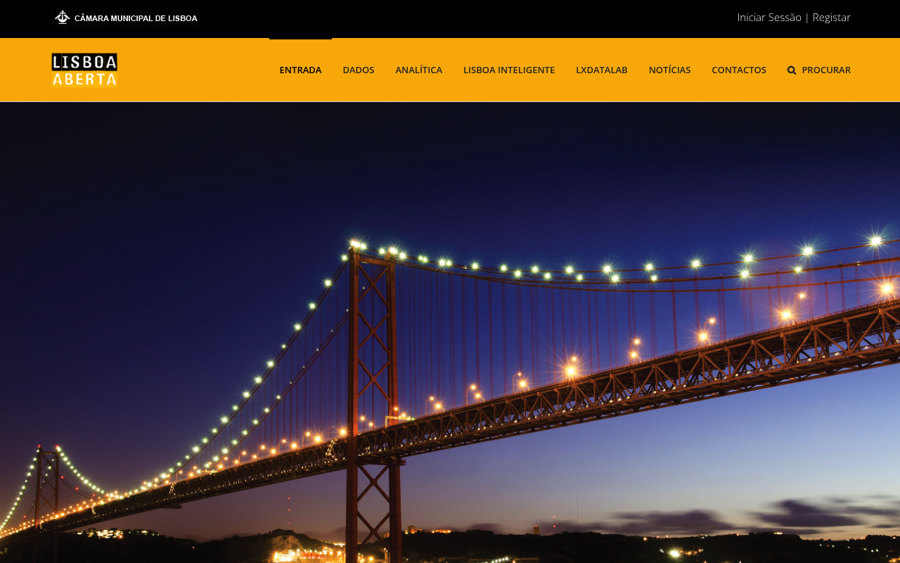 Lisbon Open Data website screenshot