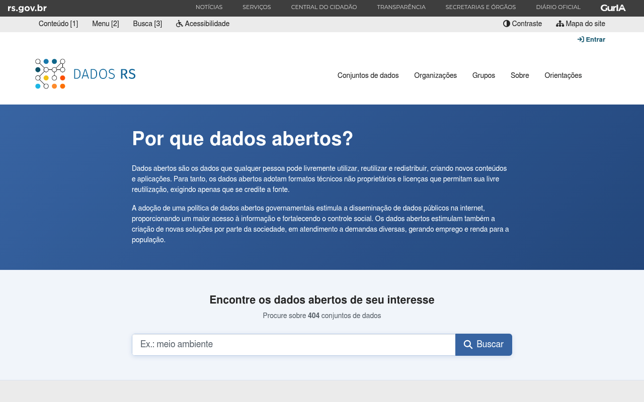 Dados RS website screenshot