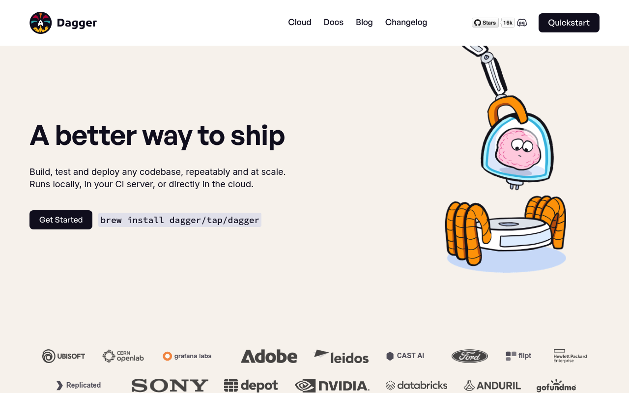 Dagger website screenshot