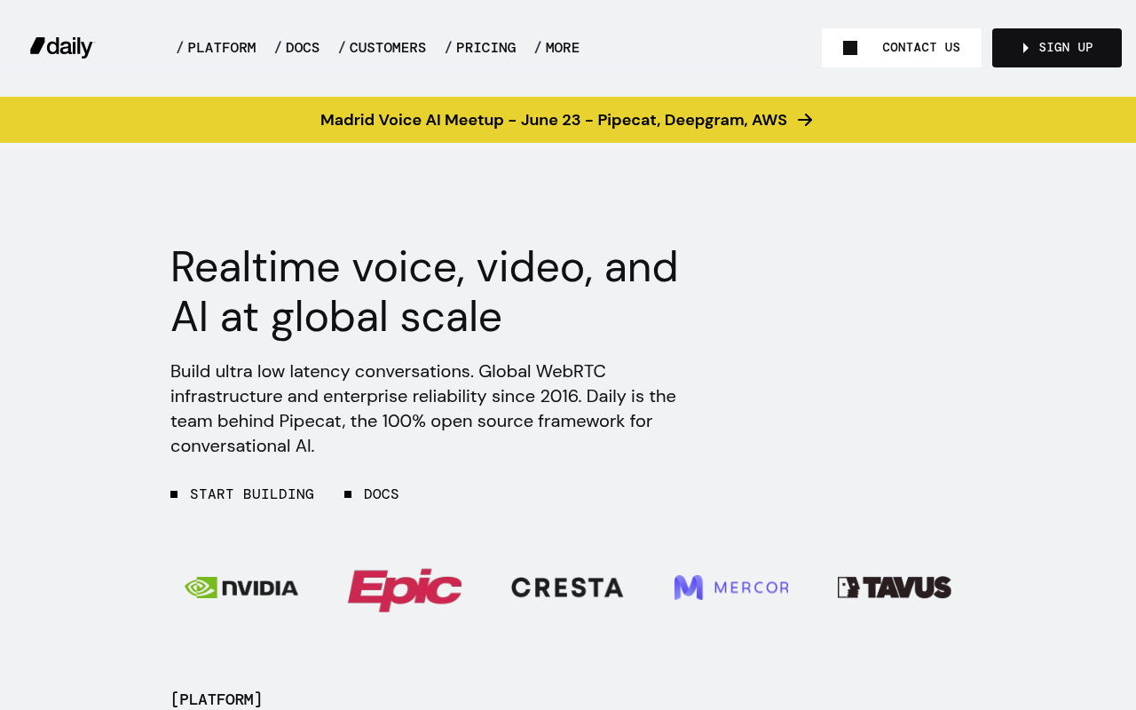 Daily website screenshot