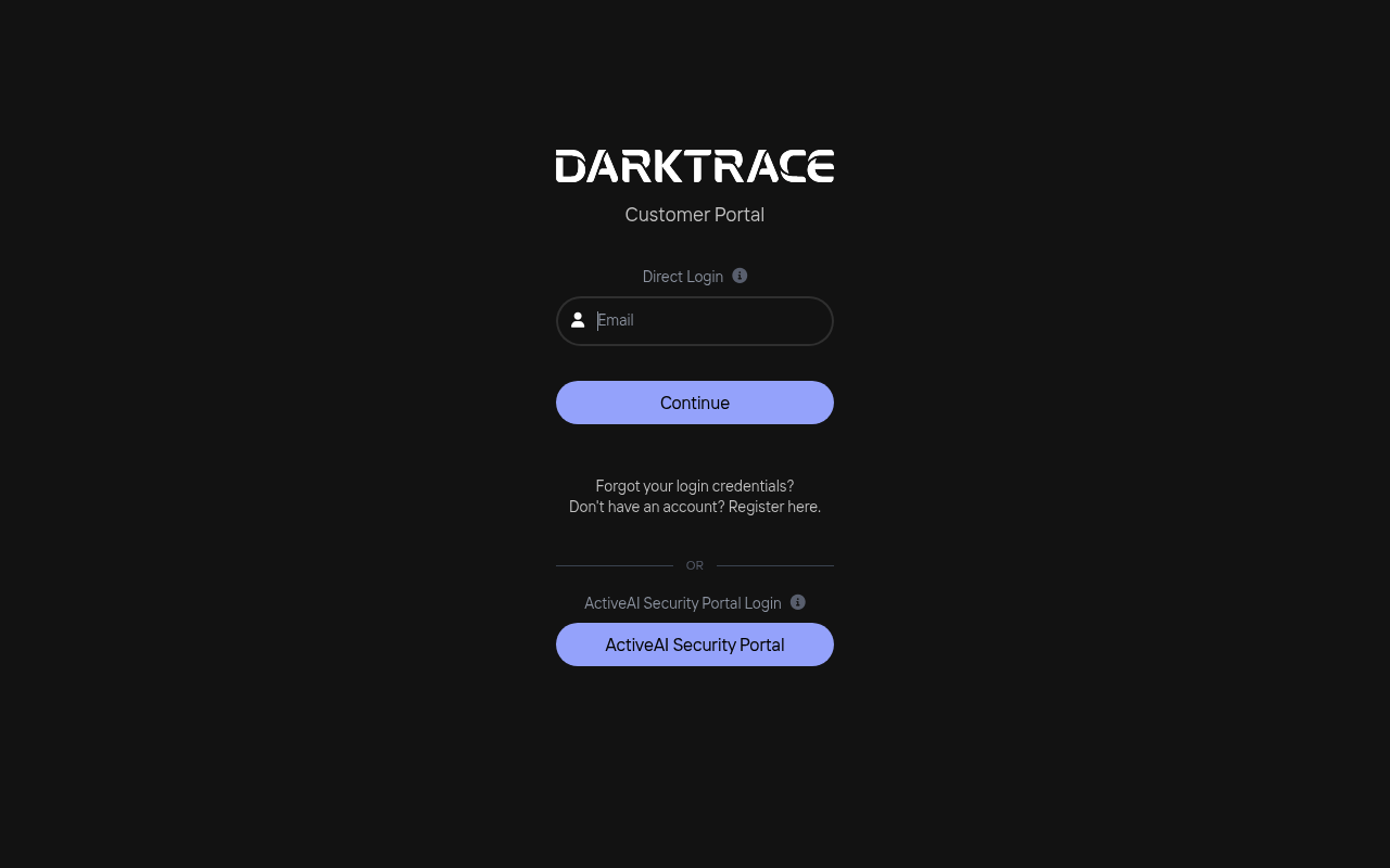 Darktrace website screenshot
