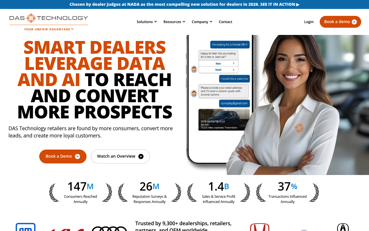 DAS Technology website screenshot