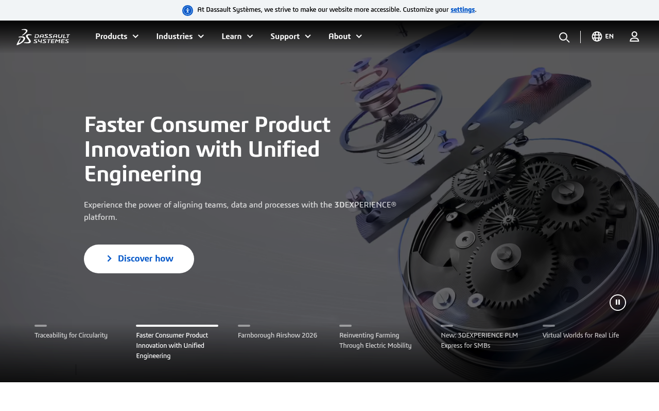 Dassault Systèmes website screenshot