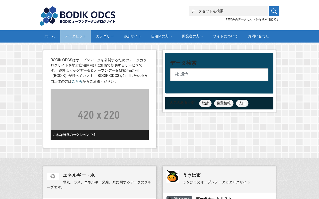 BODIK ODCS website screenshot