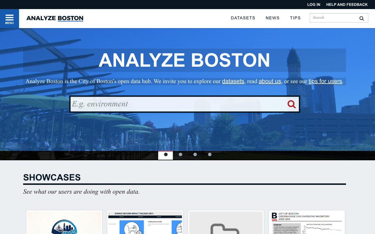 Analyze Boston website screenshot
