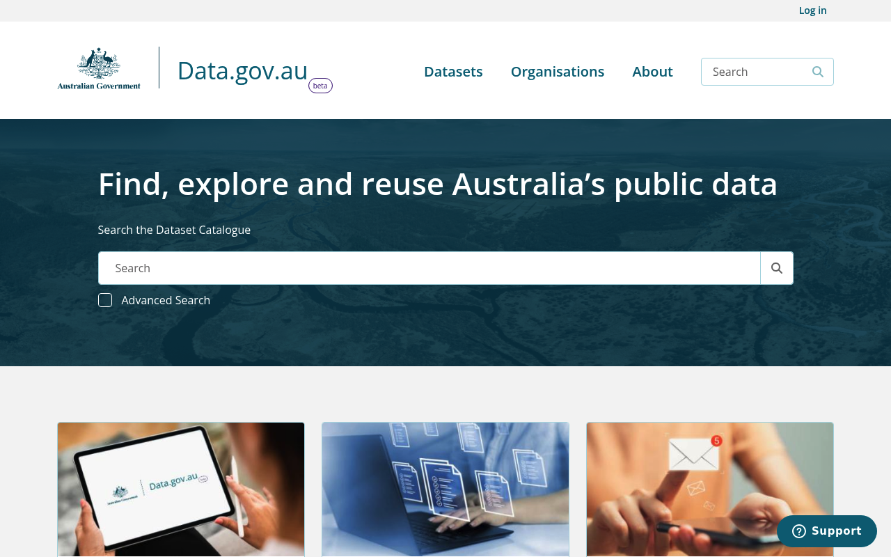 data.gov.au Federal website screenshot
