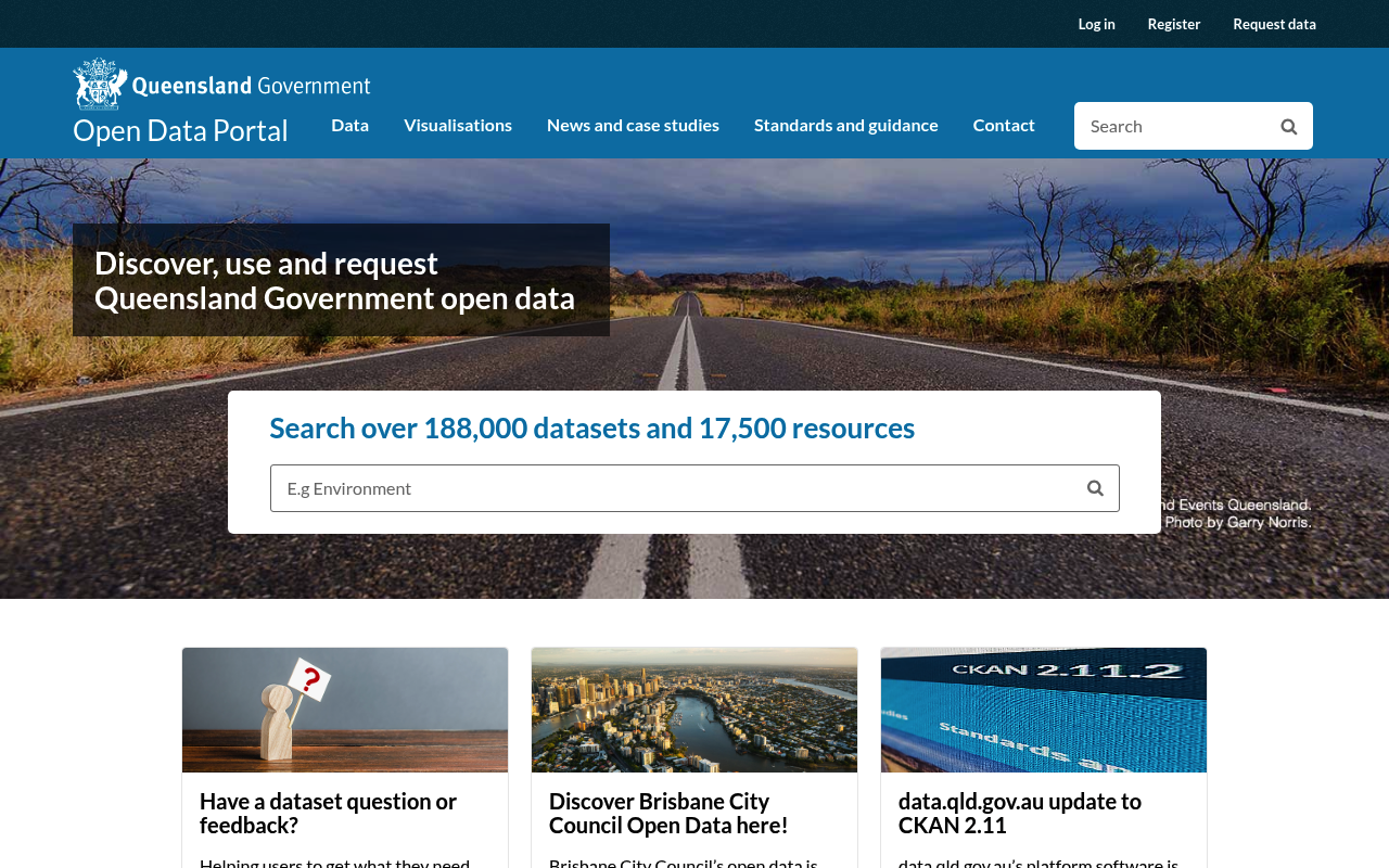 Queensland Government Data website screenshot