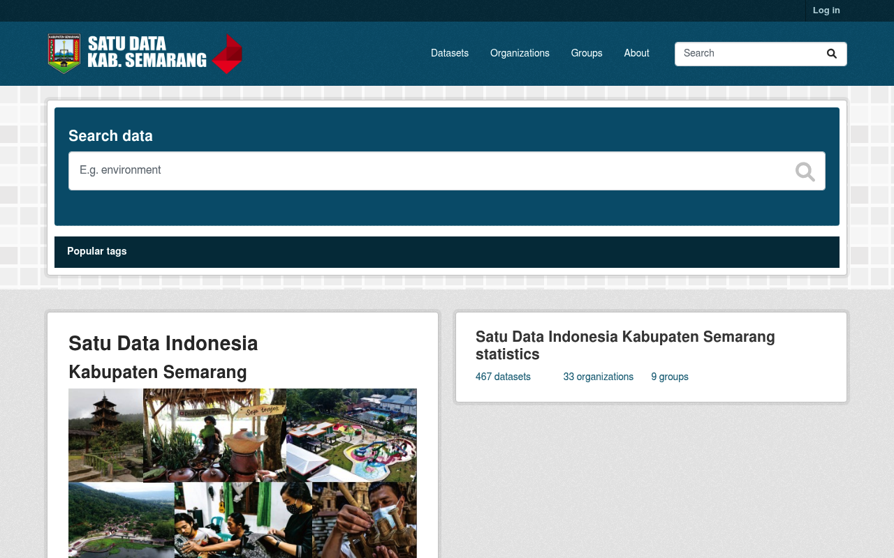 Satu Data Semarang Regency website screenshot