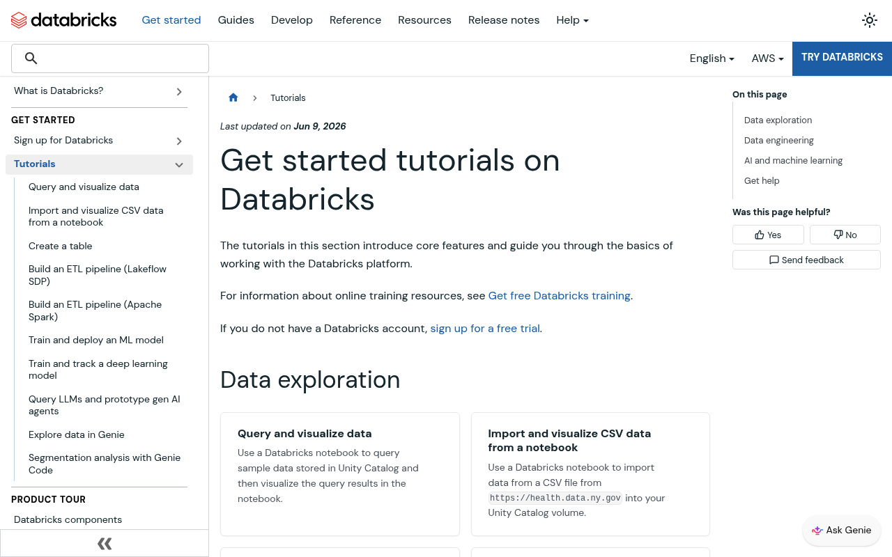 Databricks website screenshot