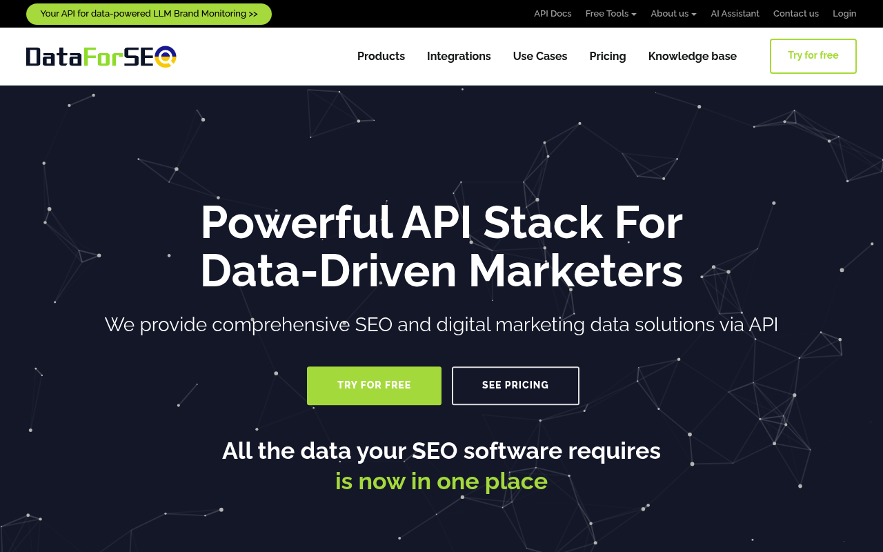 DataForSEO website screenshot