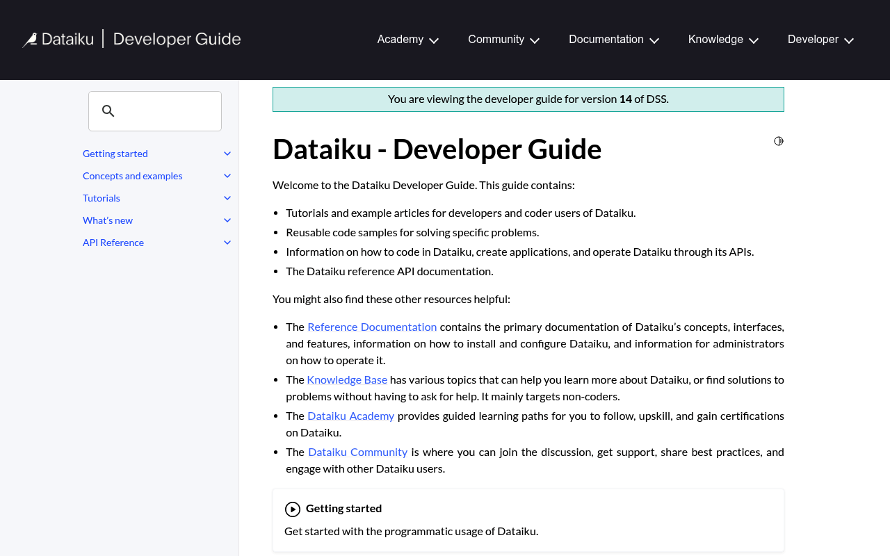 Dataiku website screenshot