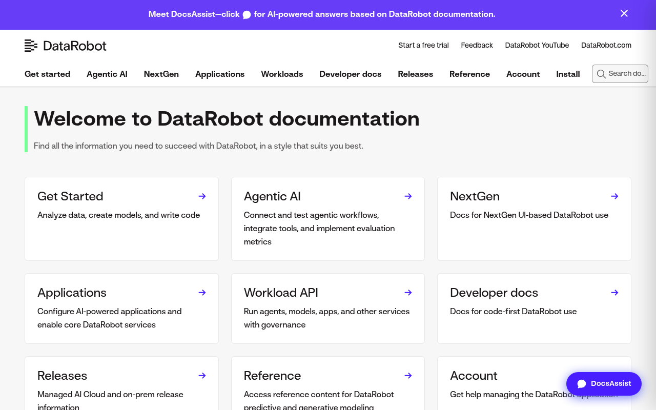 DataRobot screenshot