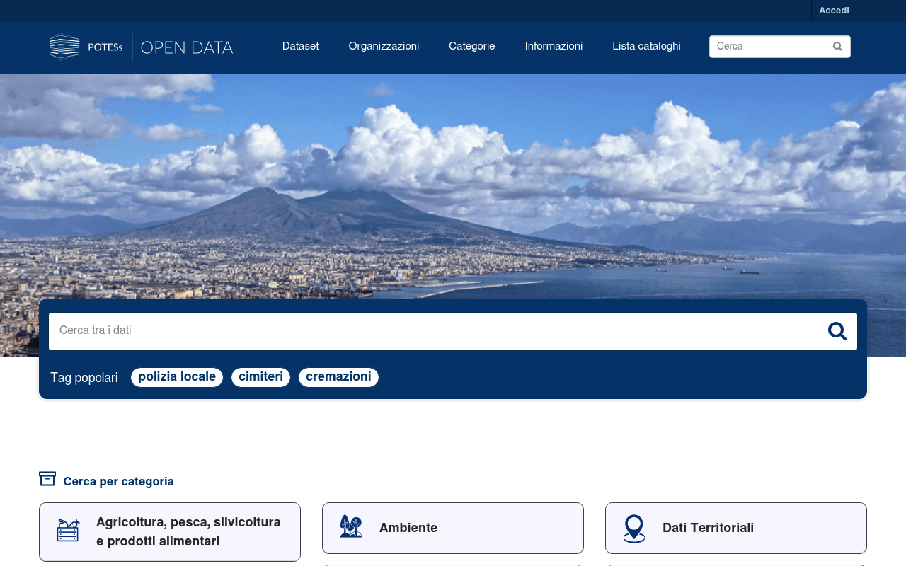 Naples Open Data website screenshot