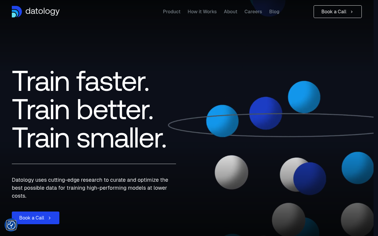 DatologyAI website screenshot