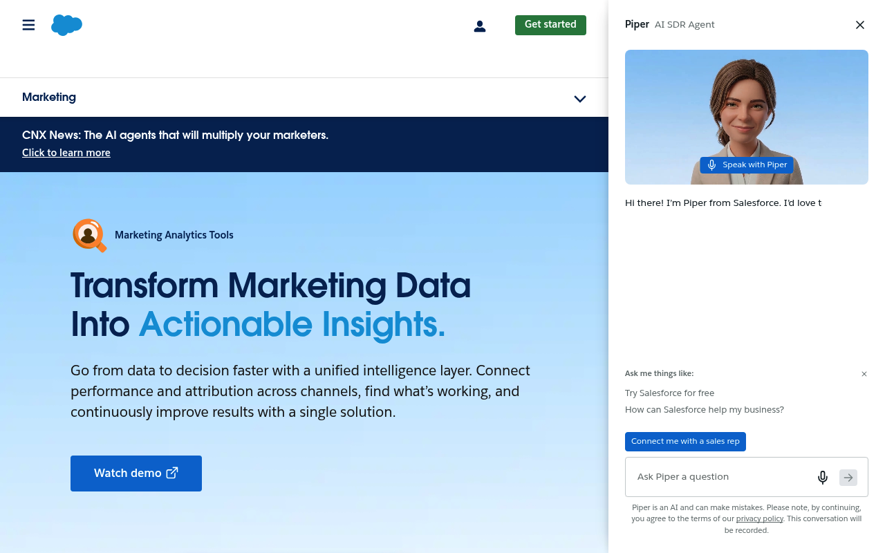 Datorama website screenshot
