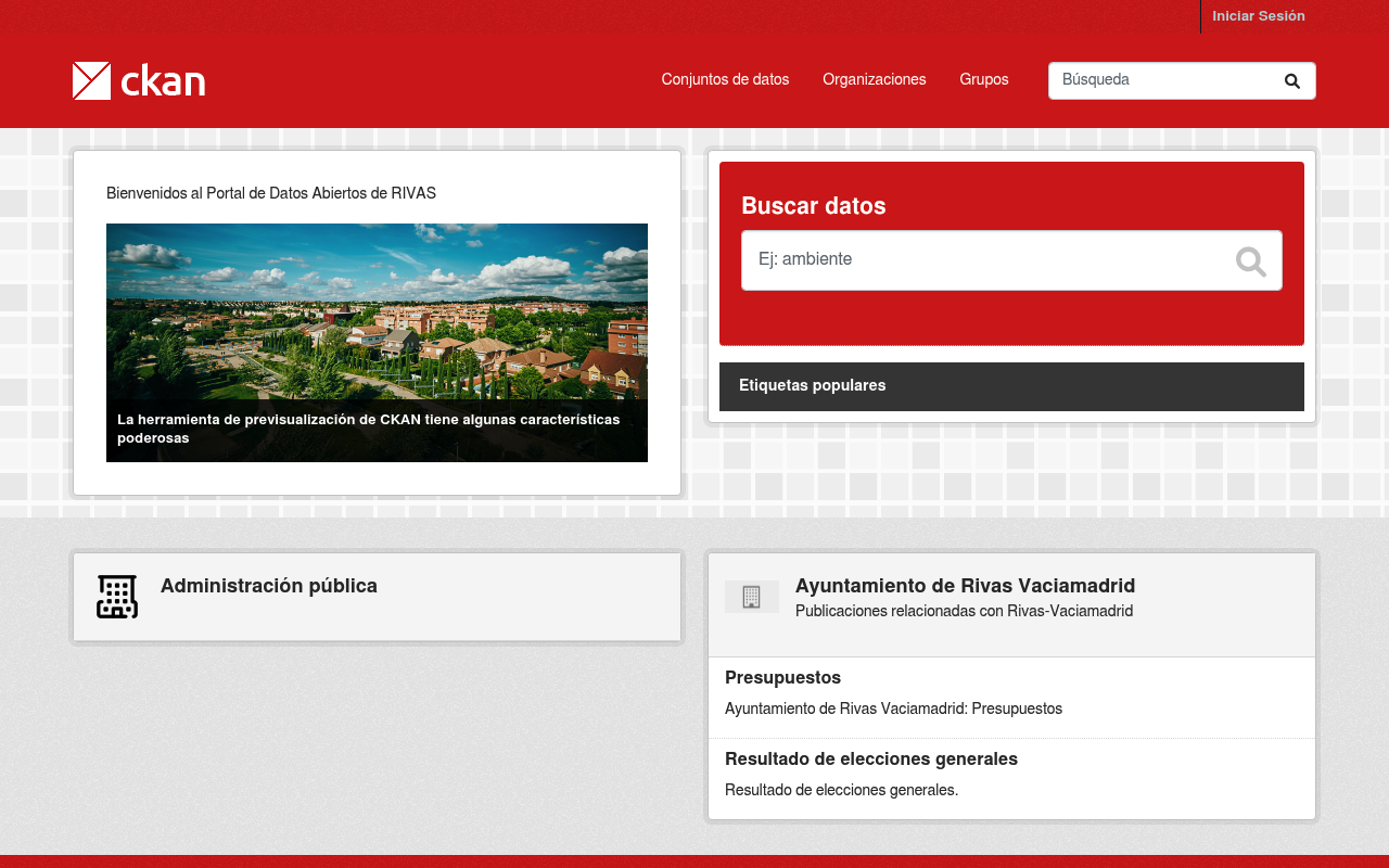 Portal oficial Ayuntamiento de Rivas Vaciamadrid website screenshot