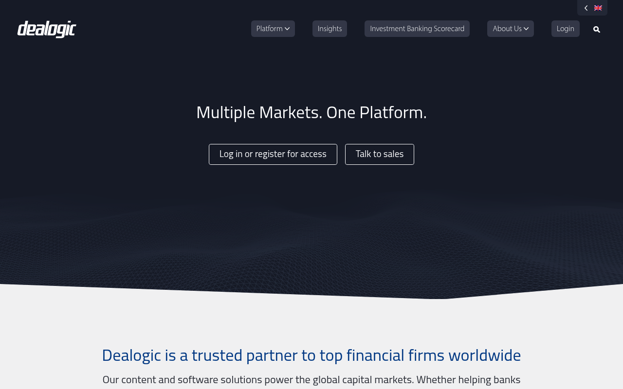 Dealogic screenshot