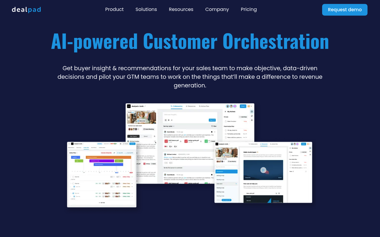 Dealpad website screenshot