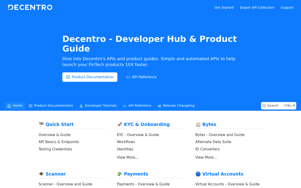 Decentro website screenshot