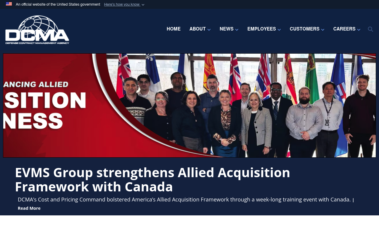 Defense Contract Management Agency screenshot