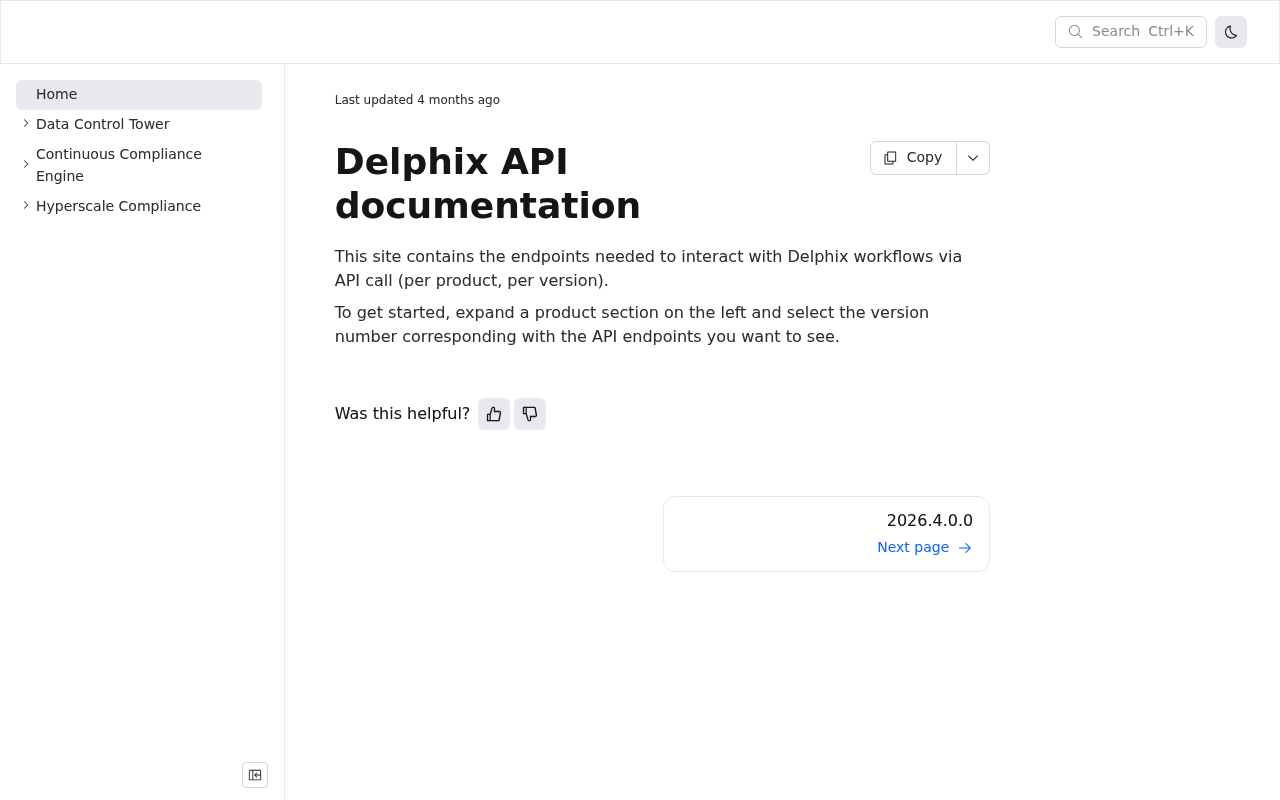 Delphix screenshot