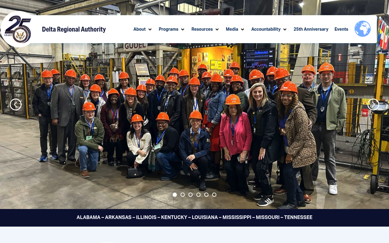 Delta Regional Authority website screenshot