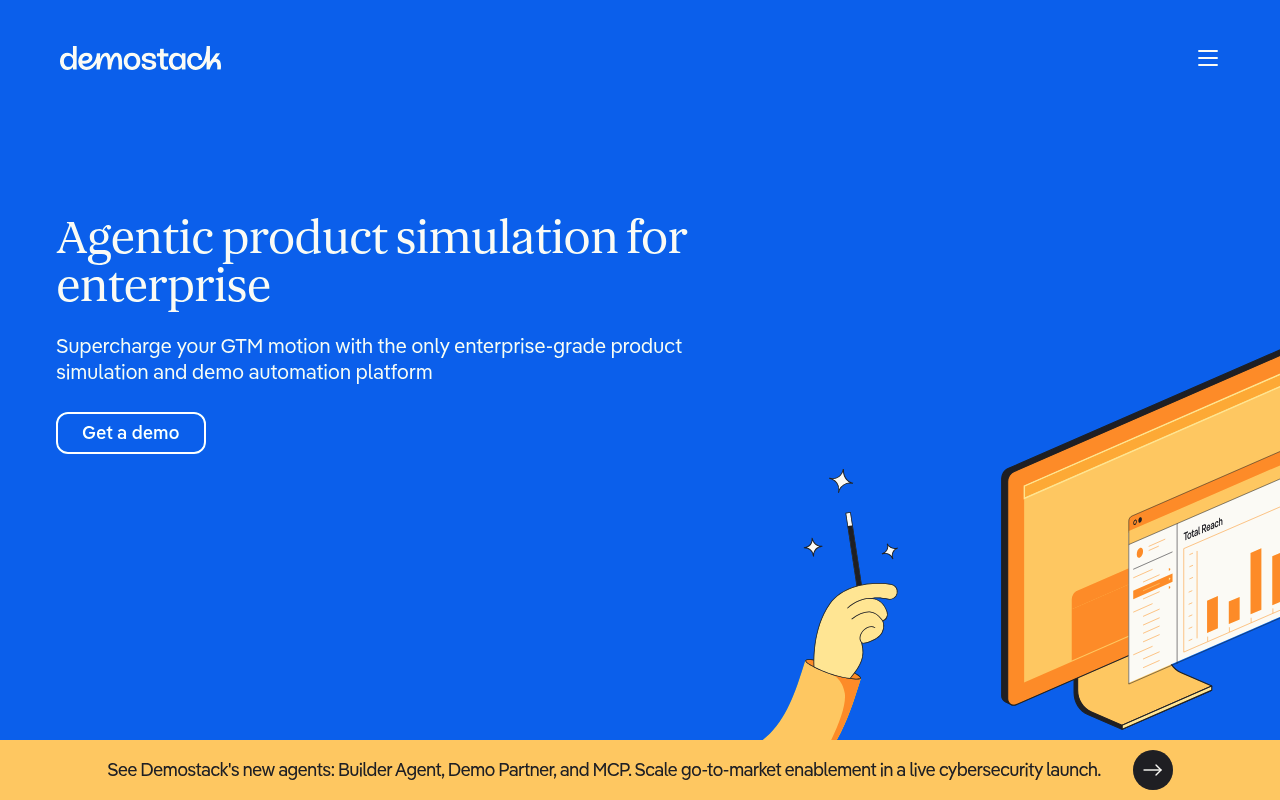 Demostack website screenshot