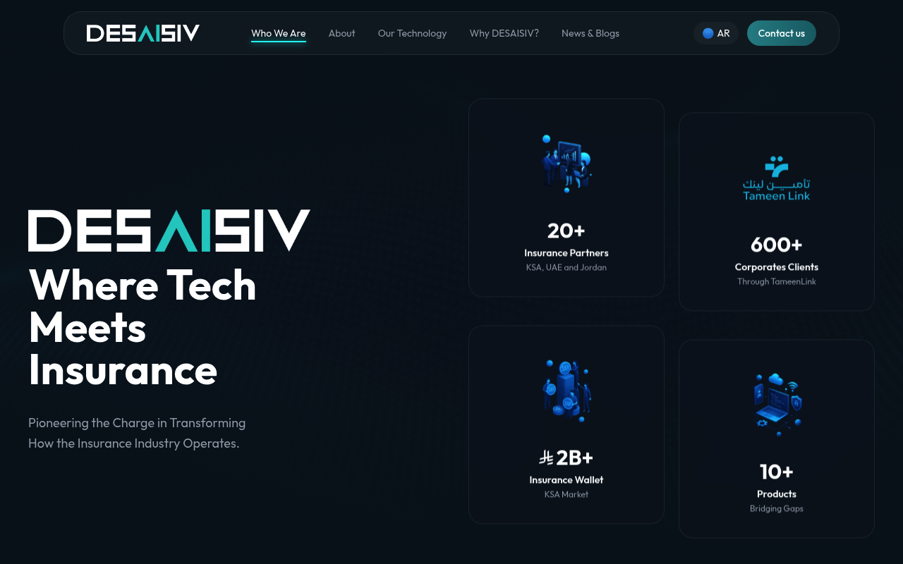 Desaisiv Inc. website screenshot