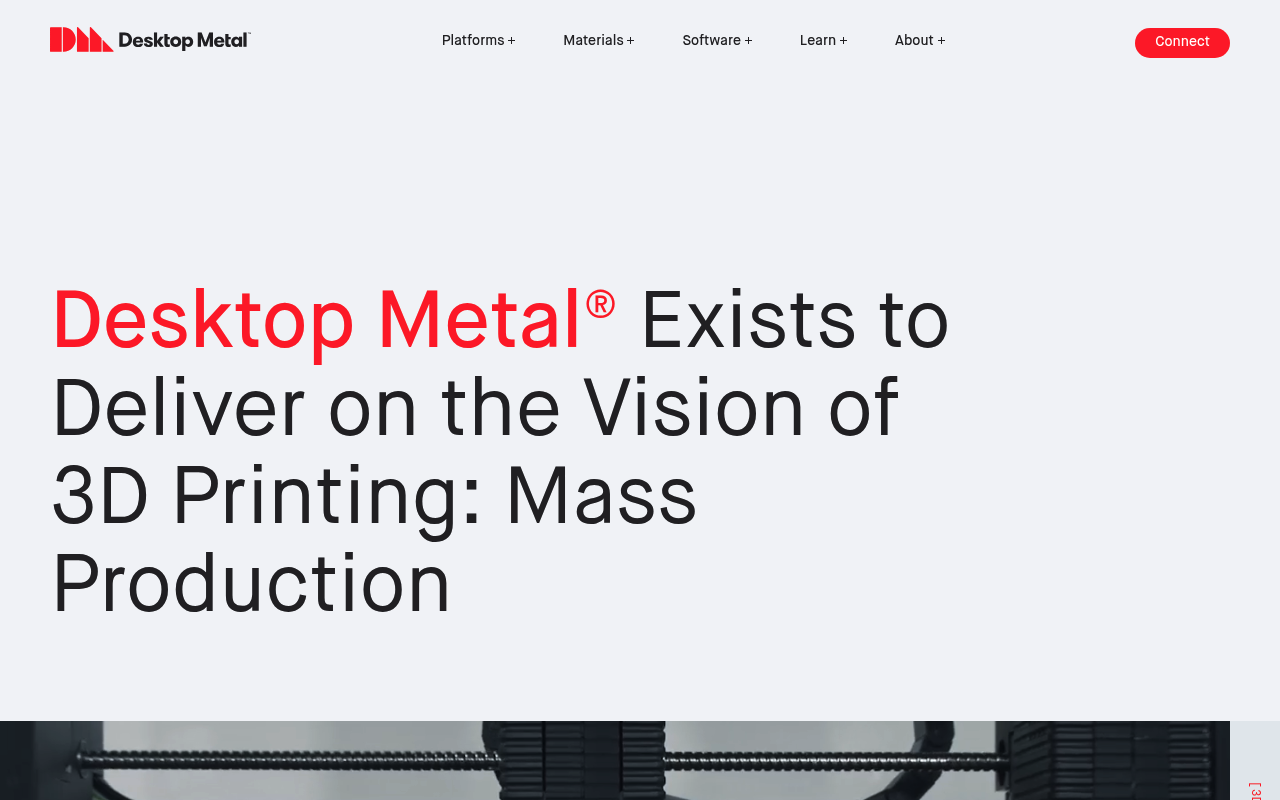 Desktop Metal website screenshot