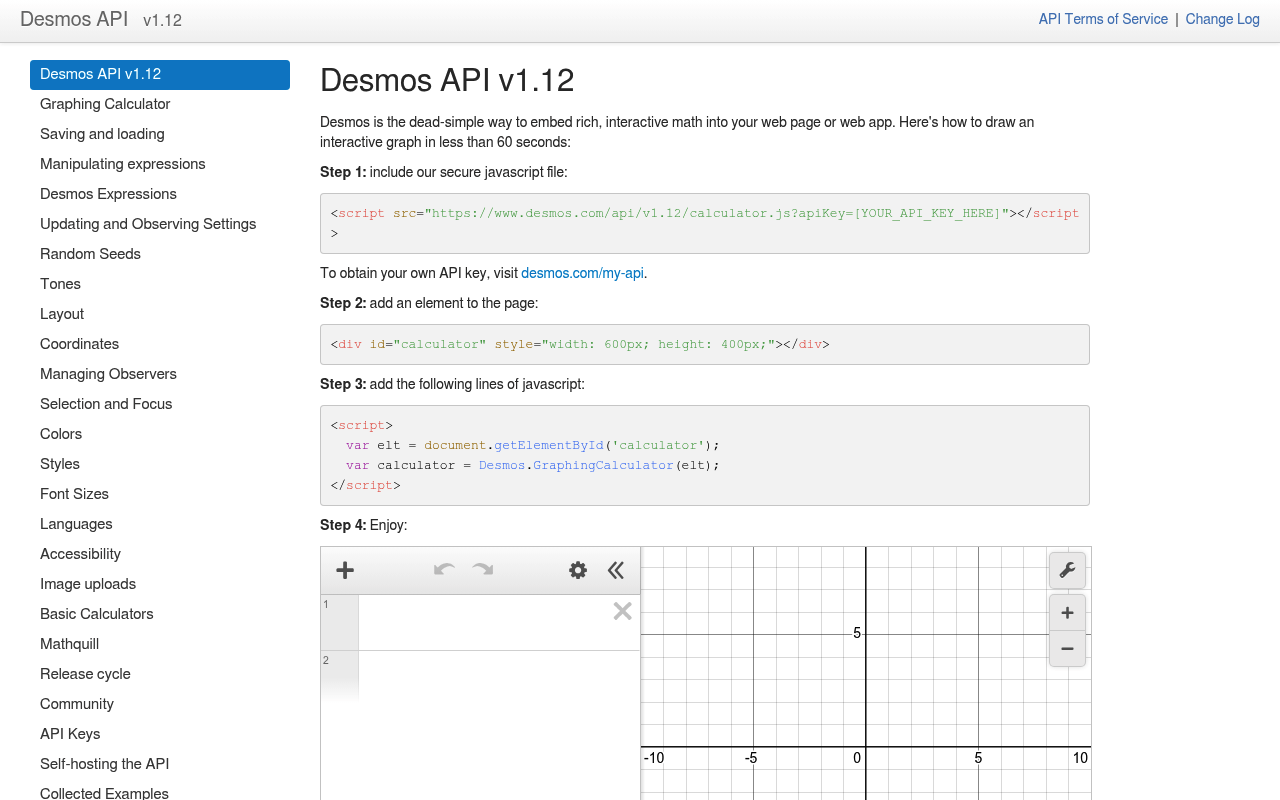 Desmos screenshot