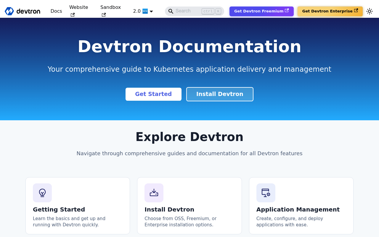 Devtron screenshot