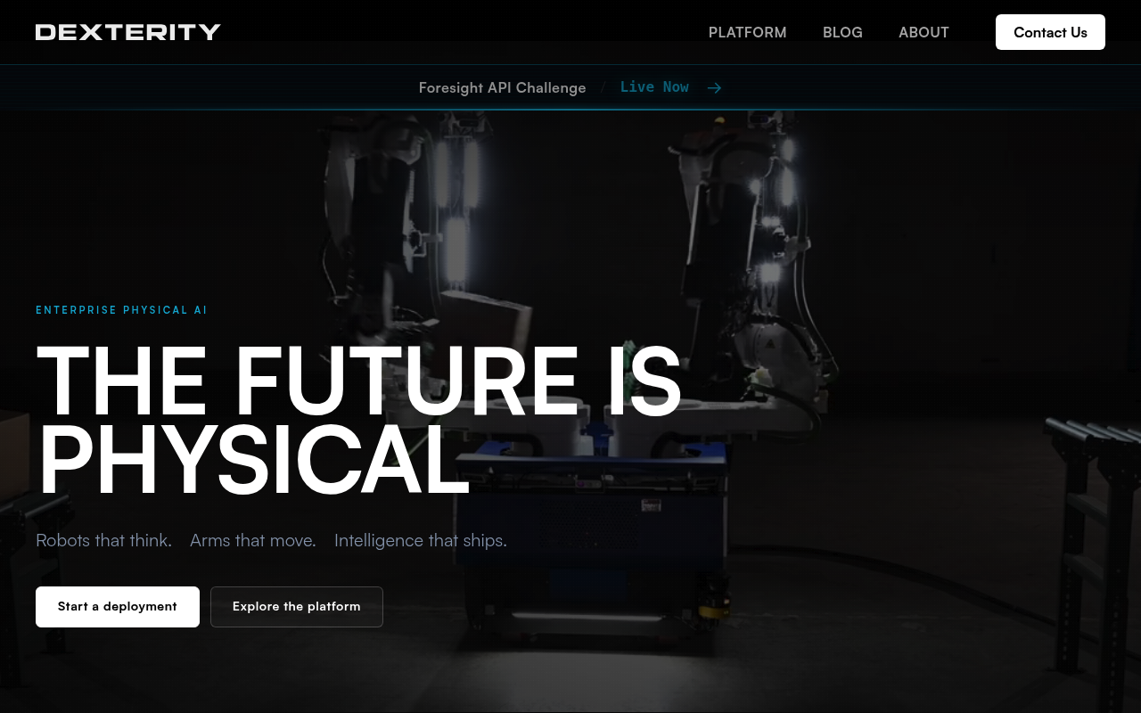 Dexterity website screenshot
