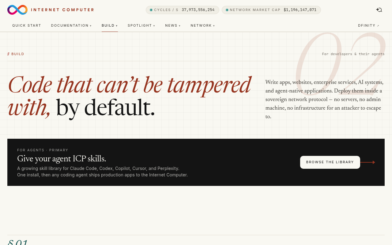 DFINITY screenshot