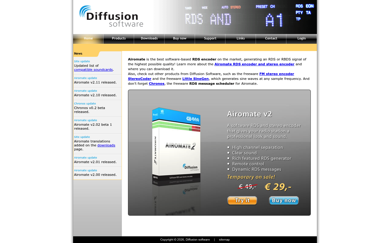 Diffusion website screenshot