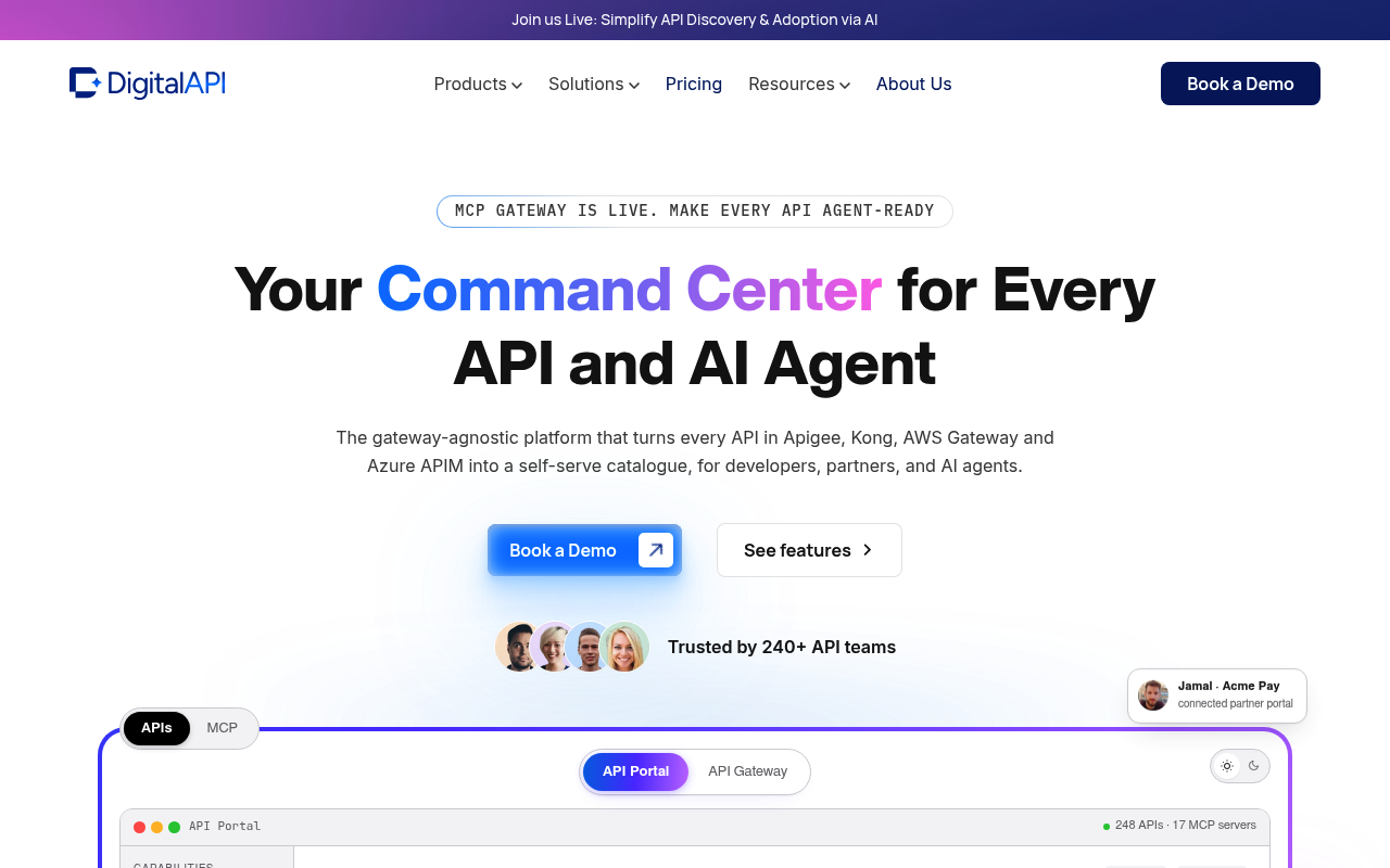 DigitalAPI website screenshot