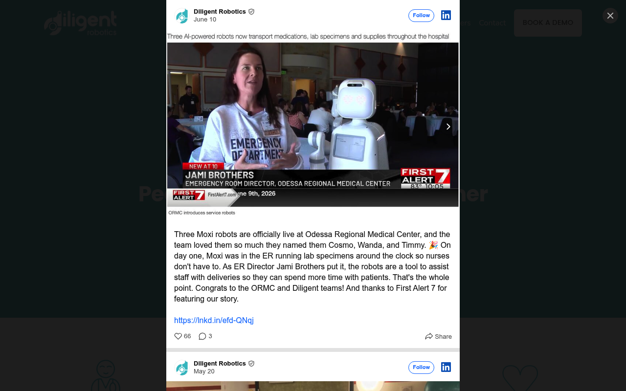 Diligent Robotics screenshot