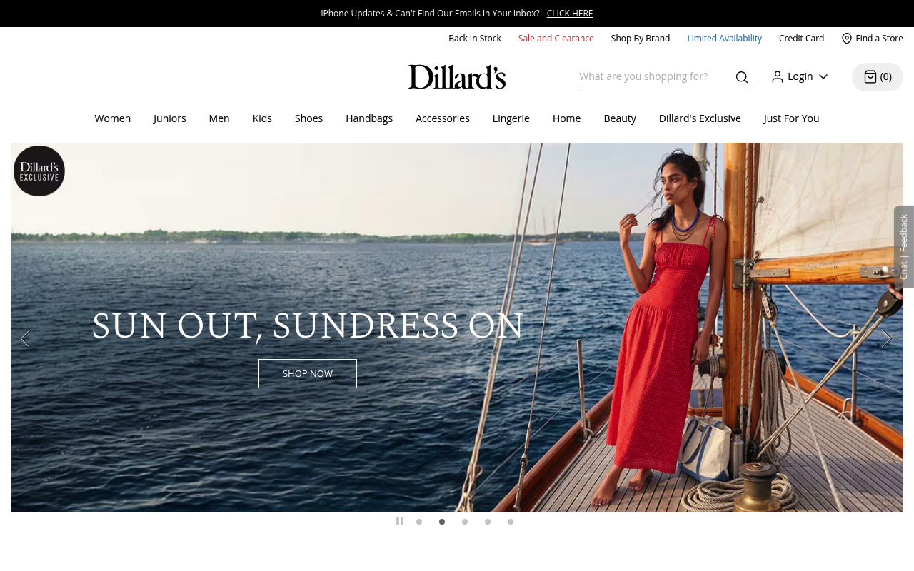 Dillard's screenshot