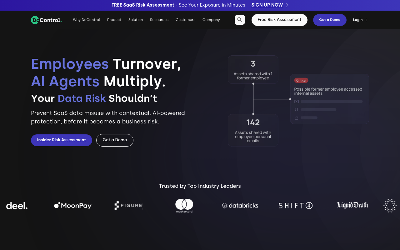 DoControl website screenshot