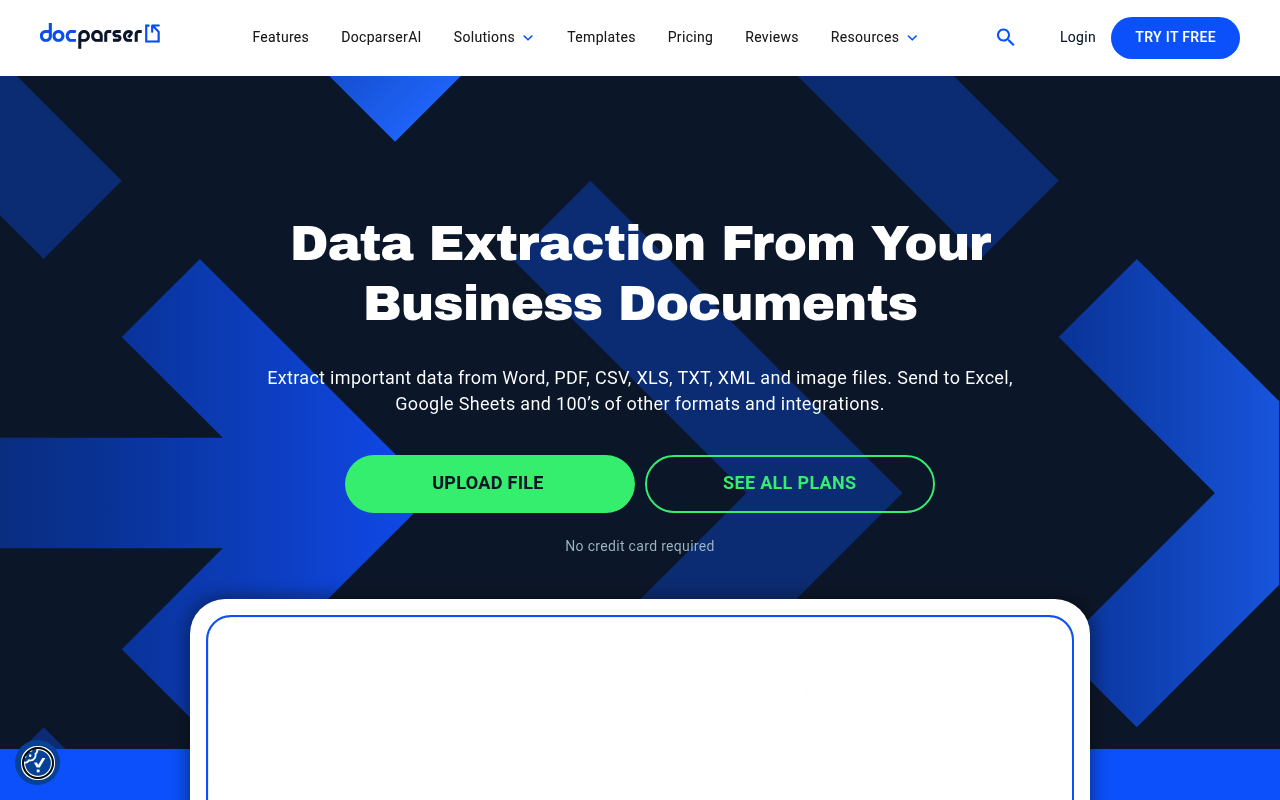 Docparser website screenshot