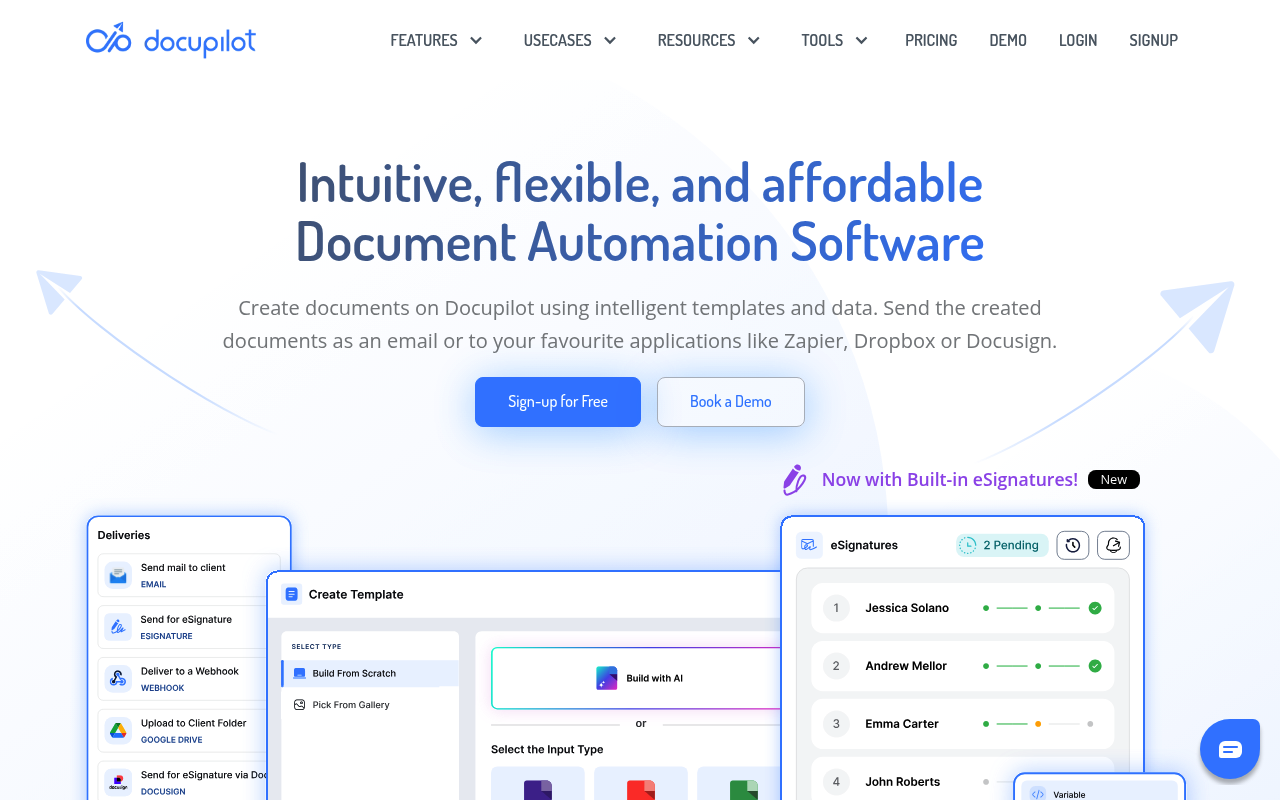 Docupilot website screenshot